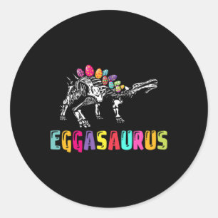 Easter Day Dino - Eggasaurus Stegosaurus Egg Dinos Classic Round Sticker