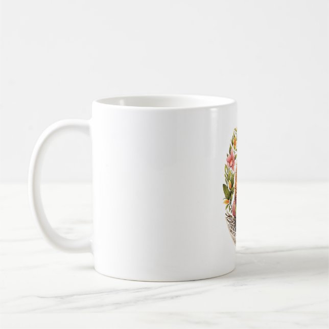 Easter Day Easter Egg Basket Mandala Art Egg Hunt  Coffee Mug (Left)