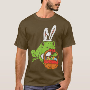Easter Day Frog Bunny Eggs Basket Cute Animal Men T-Shirt