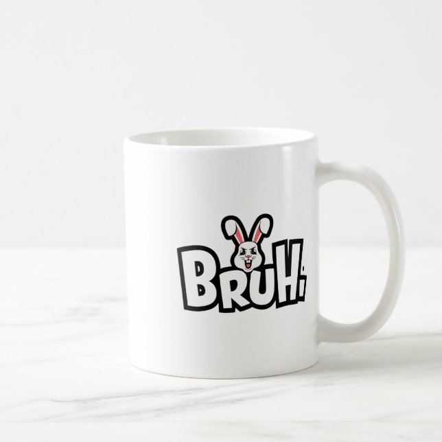 Easter Day Funny Angry Bunny  Coffee Mug (Right)