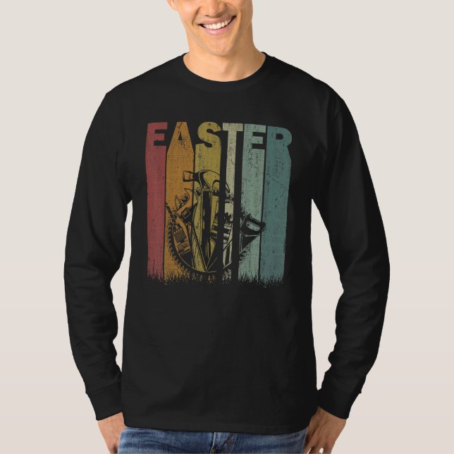 Easter Day Handyman Retro Graphic Funny Easter Cos T-Shirt (Front)