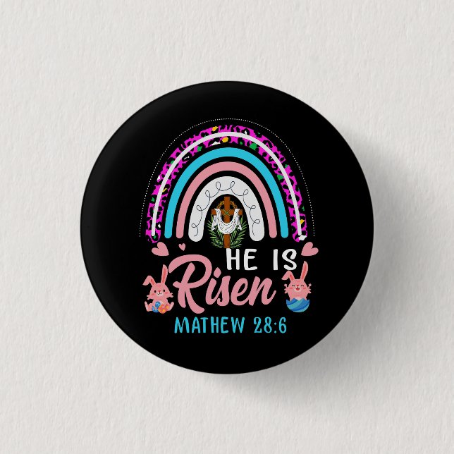 Easter Day He is Risen Easter Women Men Kids Love  3 Cm Round Badge (Front)