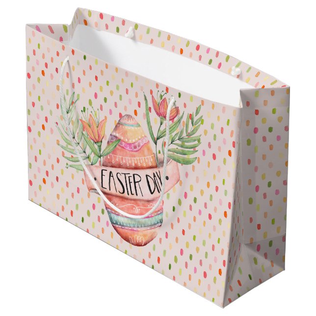Easter Day Large Gift Bag (Back Angled)