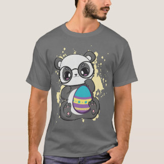 Easter Day Little Panda With Egg Hunt Spring Anime T-Shirt