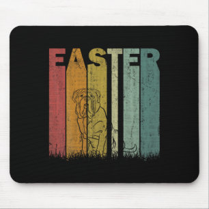 Easter Day Mastiff Dog Retro Graphic Funny Easter  Mouse Pad