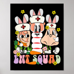 Easter Day Otolaryngology Ent Doctor Nurse Ear Nos Poster