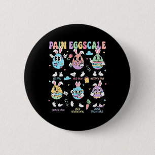 Easter Day Pain Scale Retro Nurse Triage And Pain  6 Cm Round Badge