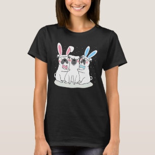 Easter Day Pugs Bunny Ears Pugdog T-Shirt