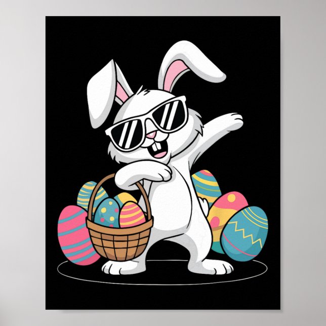 Easter Day Rabbit Bunny Egg Hunting Boys Kids Todd Poster (Front)