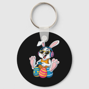 Easter Day Rabbit Gamer Funny Video Games Boys Kid Key Ring