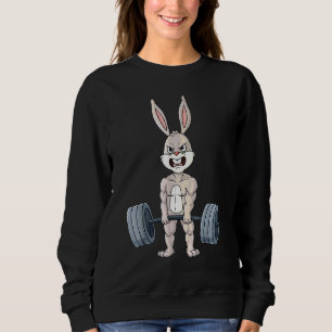 Easter Day Rabbit Weightlifting Funny Deadlift Fit Sweatshirt