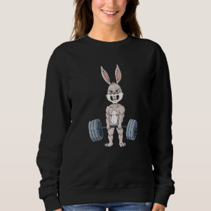 Easter Day Rabbit Weightlifting Funny Deadlift Fit Sweatshirt