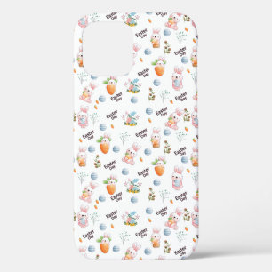 Easter Day Rabbits Pattern iPhone 12 Pro Case