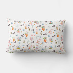 Easter Day Rabbits Pattern Lumbar Cushion
