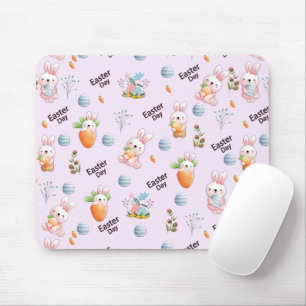 Easter Day Rabbits Pattern Mouse Pad