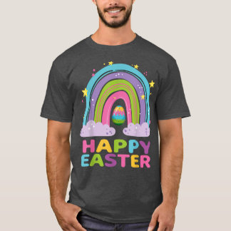 Easter Day Rainbow for Kids Women Girls Happy East T-Shirt