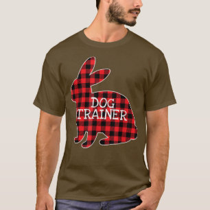 Easter Day Red Plaid Bunny Graphic Dog Trainer Mat T-Shirt