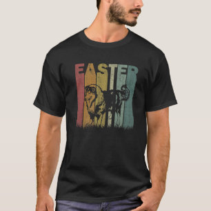 Easter Day Rough Collie Dog Retro Graphic Easter C T-Shirt
