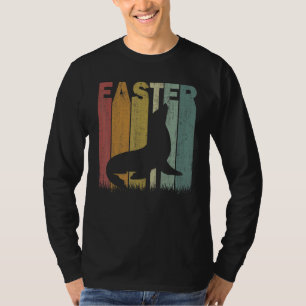 Easter Day Sea Lion Retro Graphic Funny Easter Cos T-Shirt