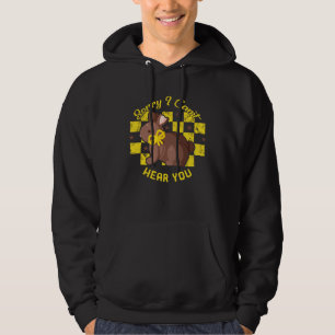 Easter Day Sorry I Can t Hear You Chocolate Bunny  Hoodie