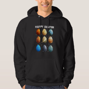 Easter Day Space Science Easter Eggs Planets Astro Hoodie