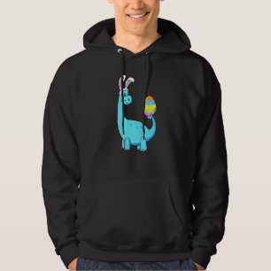 Easter Day T Rex Dino Rabbit Ears With Egg Boys Gi Hoodie