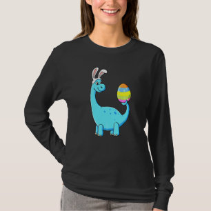 Easter Day T Rex Dino Rabbit Ears With Egg Boys Gi T-Shirt