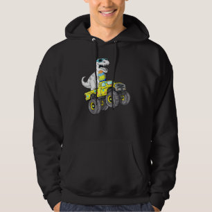 Easter Day T Rex Dino Riding A Monster Truck Boys  Hoodie