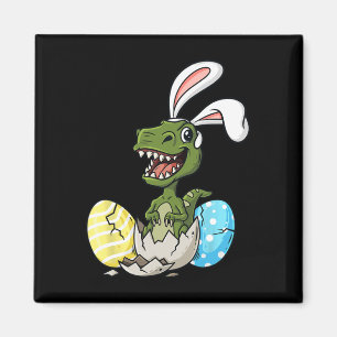 Easter Day T Rex With Bunny Ears Eggs Fun Boys Gir Magnet