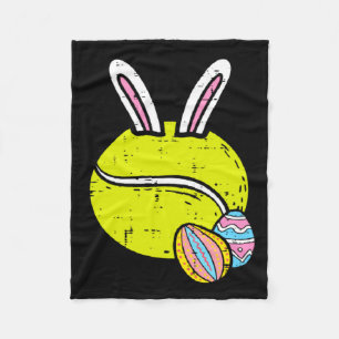 Easter Day Tennis Ball Bunny Design Fleece Blanket