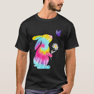 Easter Day Tie-Dye Bunny Easter Rabbit Daisy T-Shirt