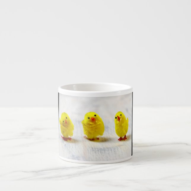 Easter Decoration - chicks in a row Espresso Cup (Front)