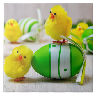 Easter Decoration - Easter egg and chicks Tile