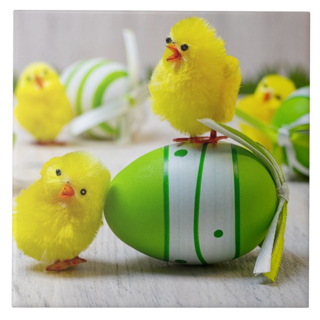 Easter Decoration - Easter egg and chicks Tile (Front)