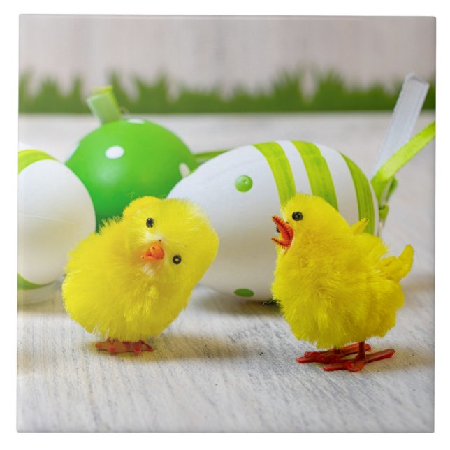 Easter Decoration - Easter egg and chicks Tile (Front)