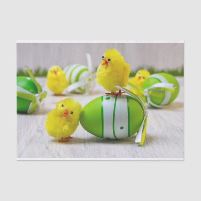 Easter Decoration - Easter egg and chicks Tissue Paper (Front)