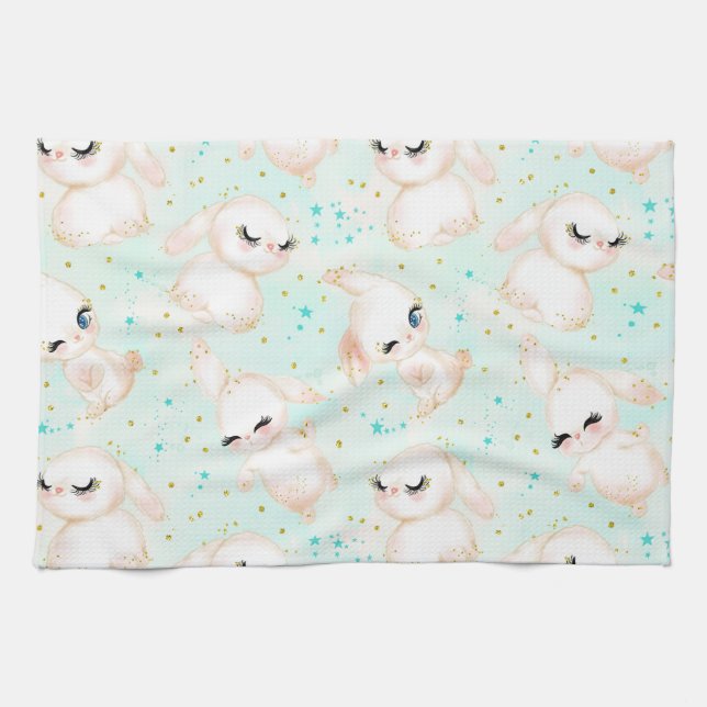 Easter Decorations Tea Towel (Horizontal)