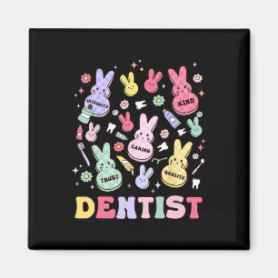 Easter Dentist Retro Rdh Dental Hygienist Squad Bu Magnet