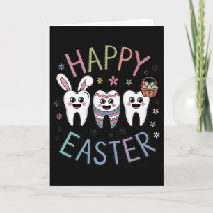 Easter Dentist Tooth Cute Teeth Dental Istant Wome Card