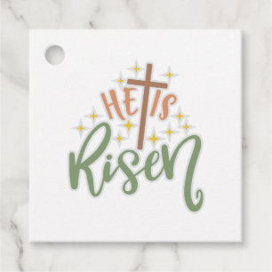 Easter Design He Is Risen Favour Tags