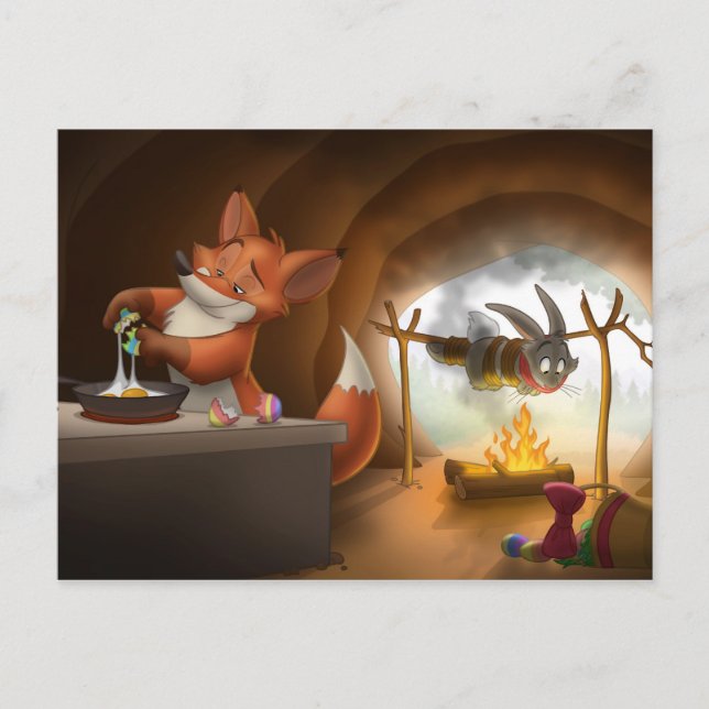 Easter Dinner Holiday Postcard (Front)