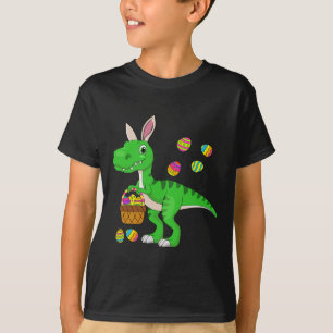 Easter Dinosaur Bunny Ears Easter Sket Stuffers Ki T-Shirt