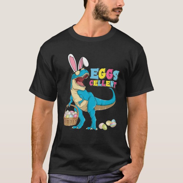 Easter Dinosaur Bunny Rex Easter Eggs Cellent Boys T-Shirt (Front)