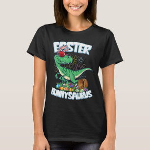 Easter Dinosaur Shirt Bunny Egg Hunt Kids Boys Vel