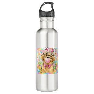 Easter Dog Bunny Ear Funny Golden Retriever Easter 710 Ml Water Bottle