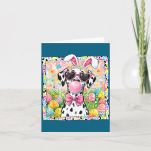Easter dog bunny ears funny dalmatian easter bunny card