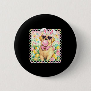 Easter Dog Bunny Ears Funny Labrador Easter Bunny 6 Cm Round Badge