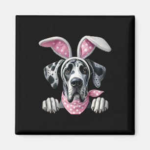 Easter Dog Bunny Spring Great Dane Dog Easter Egg Magnet