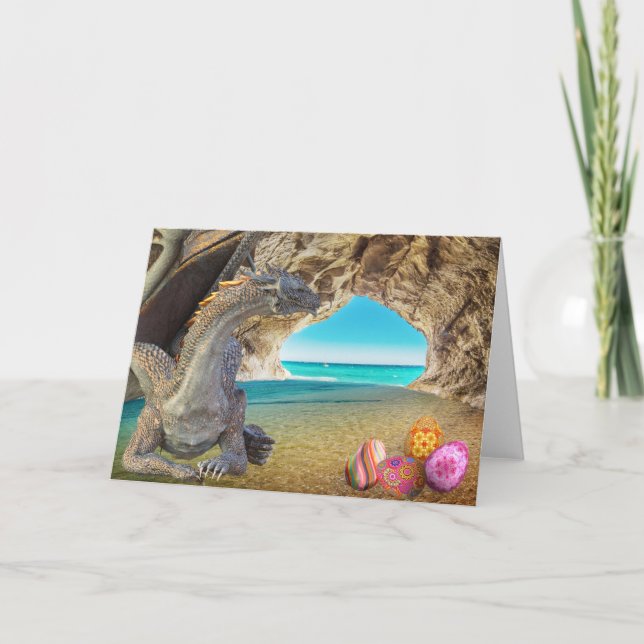 Easter Dragon Greeting Card (Front)