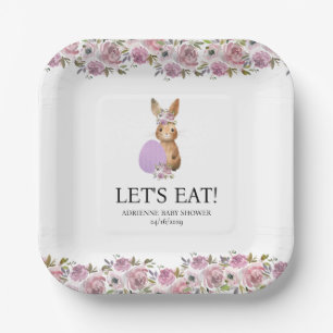 Easter Drinks Baby Shower Paper Plate